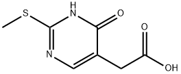 [4-羟基-2-(甲巯基)嘧啶-5-基]乙酸, 1087605-38-6, 结构式