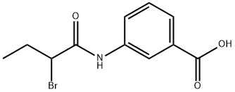 3-[(2-溴丁酰)氨基]苯甲酸 结构式