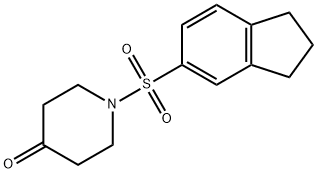 1-(2,3-Dihydro-1H-inden-5-ylsulfonyl)-piperidin-4-one Structure