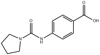 4-[(吡咯烷-1-基羰基)氨基]苯甲酸 结构式