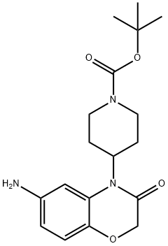 tert-Butyl 4-(6-amino-3-oxo-2,3-dihydro-4H-1,4-benzoxazin-4-yl)piperidine-1-carboxylate Structure