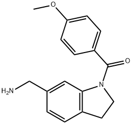 {[1-(4-Methoxybenzoyl)-2,3-dihydro-1H-indol-6-yl]methyl}amine Structure