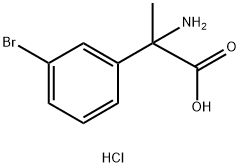 2-氨基-2-(3-溴苯基)丙酸盐酸盐 结构式