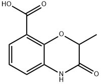 2-Methyl-3-oxo-3,4-dihydro-2H-1,4-benzoxazine-8-carboxylic acid Struktur