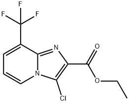 3-氯-8-(三氟甲基)咪唑并[1,2-A]吡啶-2-羧酸乙酯,1355171-67-3,结构式