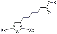 POLY[3-(POTASSIUM-6-HEXANOATE)THIOPHENE-2,5-DIYL] Structure