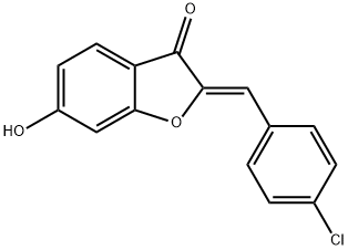 2-(4-氯苯亚甲基)-6-羟基-苯并呋喃-3-酮, 139276-14-5, 结构式