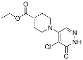 Ethyl 1-(5-chloro-1,6-dihydro-6-oxopyridazin-4-yl)piperidine-4-carboxylate Struktur