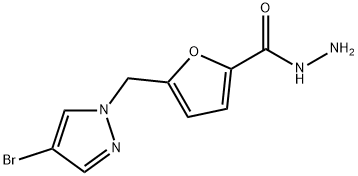 5-(4-溴-吡唑-1-基甲基)-呋喃-2-甲酰肼, 402729-65-1, 结构式