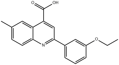 2-(3-ETHOXYPHENYL)-6-METHYLQUINOLINE-4-CARBOXYLICACID Structure