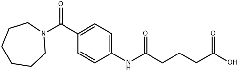 5-[4-(1-アゼパニルカルボニル)アニリノ]-5-オキソペンタン酸 化学構造式