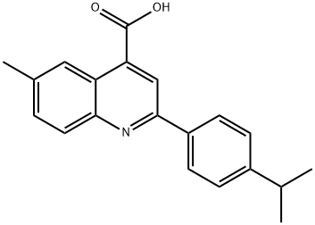 2-(4-异丙苯基)-6-甲基喹啉-4-羧酸 结构式