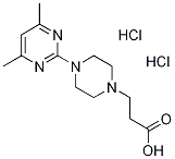 3-[4-(4,6-DIMETHYL-PYRIMIDIN-2-YL)-PIPERAZIN-1-YL]-PROPIONIC ACID DIHYDROCHLORIDE Struktur