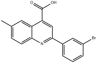 2-(3-BROMOPHENYL)-6-METHYLQUINOLINE-4-CARBOXYLICACID Struktur