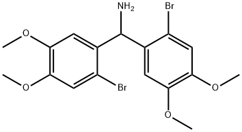 1,1-BIS(2-BROMO-4,5-DIMETHOXYPHENYL)METHANAMINE 结构式