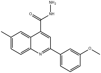 2-(3-METHOXYPHENYL)-6-METHYLQUINOLINE-4-CARBOHYDRAZIDE Struktur