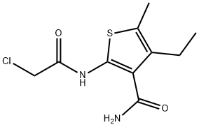 2-[(CHLOROACETYL)AMINO]-4-ETHYL-5-METHYLTHIOPHENE-3-CARBOXAMIDE|2-(2-氯乙烷酰氨基)-4-乙基-5-甲基-噻吩-3-甲酰胺