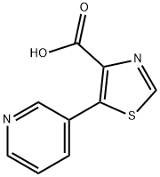 5-ピリジン-3-イル-1,3-チアゾール-4-カルボン酸 化学構造式