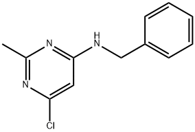 N-苄基-6-氯-2-甲基-4-嘧啶胺 结构式
