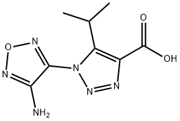 1-(4-Amino-1,2,5-oxadiazol-3-yl)-5-isopropyl-1H-1,2,3-triazole-4-carboxylic acid Structure