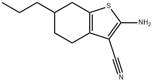 2-Amino-6-propyl-4,5,6,7-tetrahydro-1-benzothiophene-3-carbonitrile Struktur