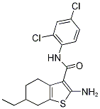 2-氨基-N-(2,4-二氯苯基)-6-乙基-4,5,6,7-四氢苯并噻吩-3-甲酰胺, , 结构式