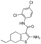 2-Amino-N-(2,4-dichlorophenyl)-6-ethyl-4,5,6,7-tetrahydro-1-benzothiophene-3-carb Structure