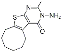 3-Amino-2-methyl-5,6,7,8,9,10-hexahydrocycloocta-[4,5]thieno[2,3-d]pyrimidin-4(3H 结构式