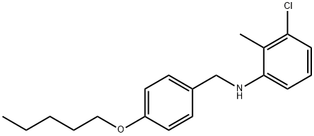 3-Chloro-2-methyl-N-[4-(pentyloxy)benzyl]aniline Structure