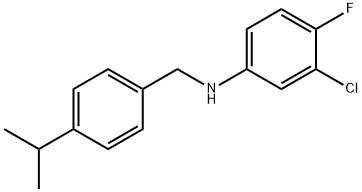 3-Chloro-4-fluoro-N-(4-isopropylbenzyl)aniline Structure