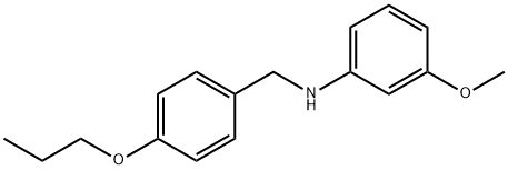 3-Methoxy-N-(4-propoxybenzyl)aniline 结构式