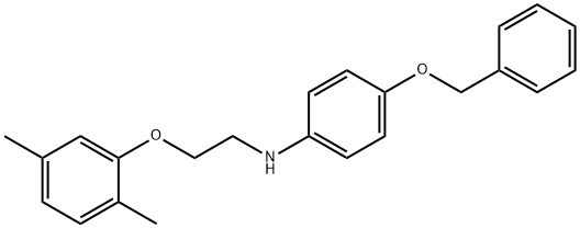 4-(Benzyloxy)-N-[2-(2,5-dimethylphenoxy)ethyl]-aniline Struktur