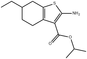 2-氨基-6-乙基-4,5,6,7-四氢苯并噻吩-3-羧酸异丙酯 结构式