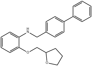 N-([1,1'-Biphenyl]-4-ylmethyl)-2-(tetrahydro-2-furanylmethoxy)aniline Structure
