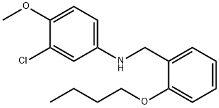 N-(2-Butoxybenzyl)-3-chloro-4-methoxyaniline 化学構造式