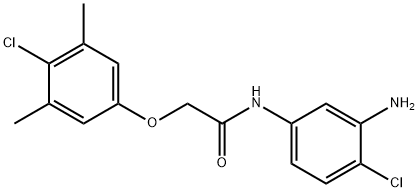 N-(3-Amino-4-chlorophenyl)-2-(4-chloro-3,5-dimethylphenoxy)acetamide Struktur