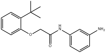 N-(3-Aminophenyl)-2-[2-(tert-butyl)phenoxy]-acetamide 化学構造式