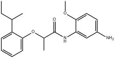 N-(5-Amino-2-methoxyphenyl)-2-[2-(sec-butyl)-phenoxy]propanamide Structure