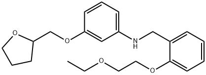 N-[2-(2-Ethoxyethoxy)benzyl]-3-(tetrahydro-2-furanylmethoxy)aniline 化学構造式