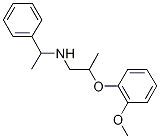 N-[2-(2-Methoxyphenoxy)propyl]-N-(1-phenylethyl)amine 化学構造式