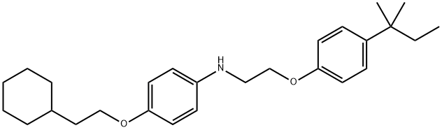 N-[4-(2-Cyclohexylethoxy)phenyl]-N-{2-[4-(tert-pentyl)phenoxy]ethyl}amine Structure