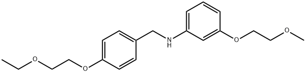 N-[4-(2-Ethoxyethoxy)benzyl]-3-(2-methoxyethoxy)aniline 化学構造式