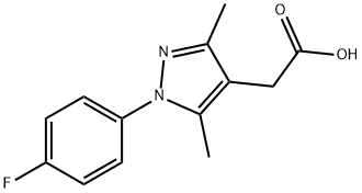 2-[1-(4-氟苯基)-3,5-二甲基-1H-吡唑-4-基]乙酸 结构式