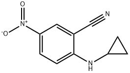 2-(cyclopropylamino)-5-nitrobenzonitrile Struktur