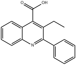 3-ethyl-2-phenylquinoline-4-carboxylic acid Struktur