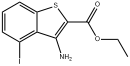 3-アミノ-4-ヨード-1-ベンゾチオフェン-2-カルボン酸エチル 化学構造式