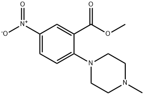 methyl 2-(4-methylpiperazino)-5-nitrobenzenecarboxylate Struktur