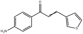 (2E)-1-(4-aminophenyl)-3-(3-thienyl)prop-2-en-1-one 化学構造式