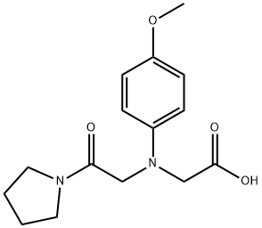 [(4-methoxyphenyl)(2-oxo-2-pyrrolidin-1-ylethyl)amino]acetic acid 结构式