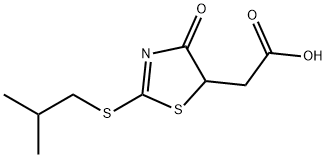 [2-(isobutylthio)-4-oxo-4,5-dihydro-1,3-thiazol-5-yl]acetic acid Structure